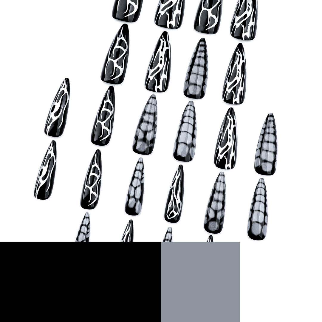 Artistic stiletto nails with modern structure design Kalsten