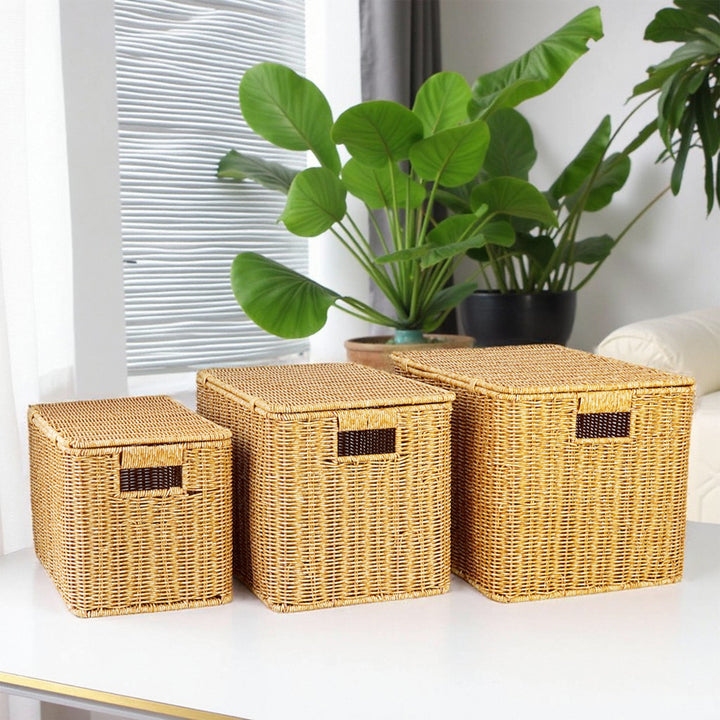 Handwoven Wicker Storage Chest Kalsten