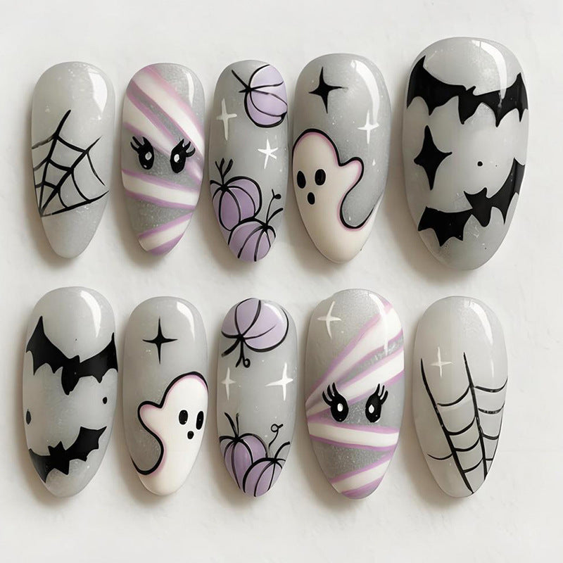 Artificial nail set with spooky Halloween designs Kalsten