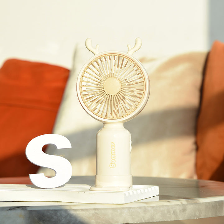 Portable Deer-Themed Handheld Cooling Fan Kalsten