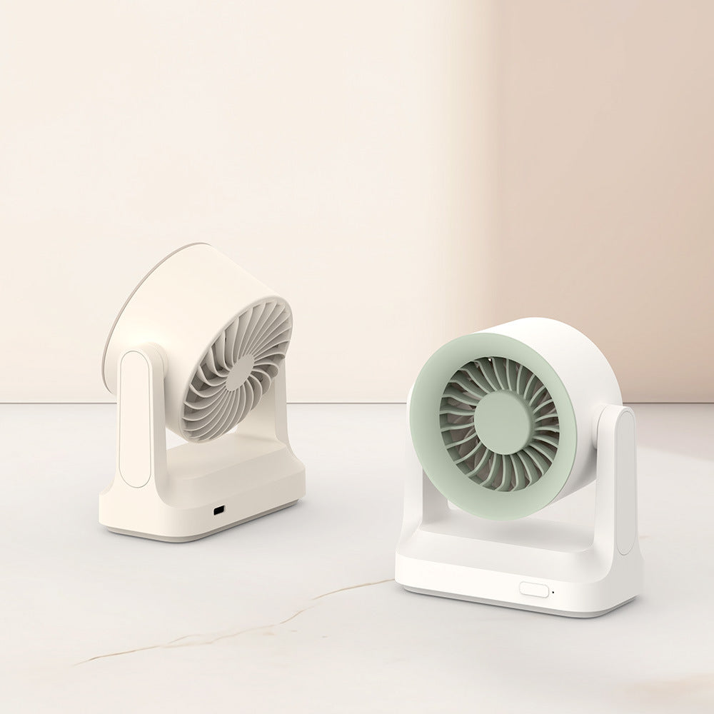 Unisex nan compact rechargeable table fan with pivoting turbine air guidance Kalsten