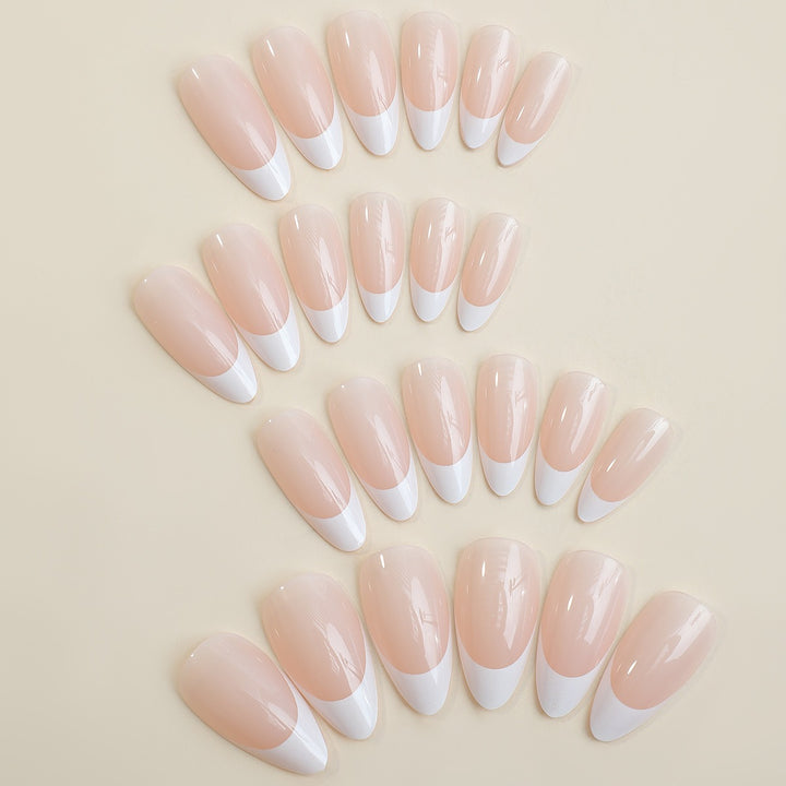 Elegant artificial nail set with classic French tips Kalsten