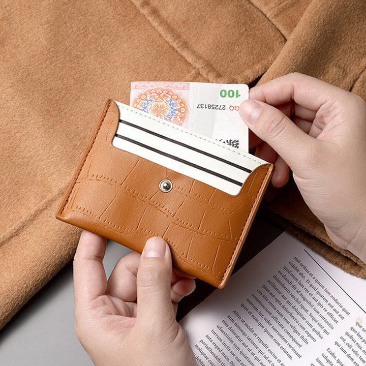 Trendy Croc-Embossed Card Holder
