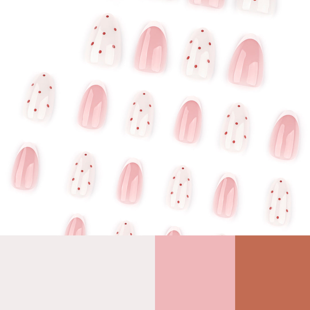 Elegant nail art with modern dots and French tips Kalsten