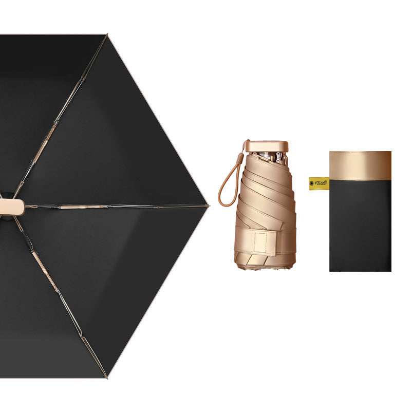 Women's foldable and stylish umbrella with integrated bottle holder Kalsten