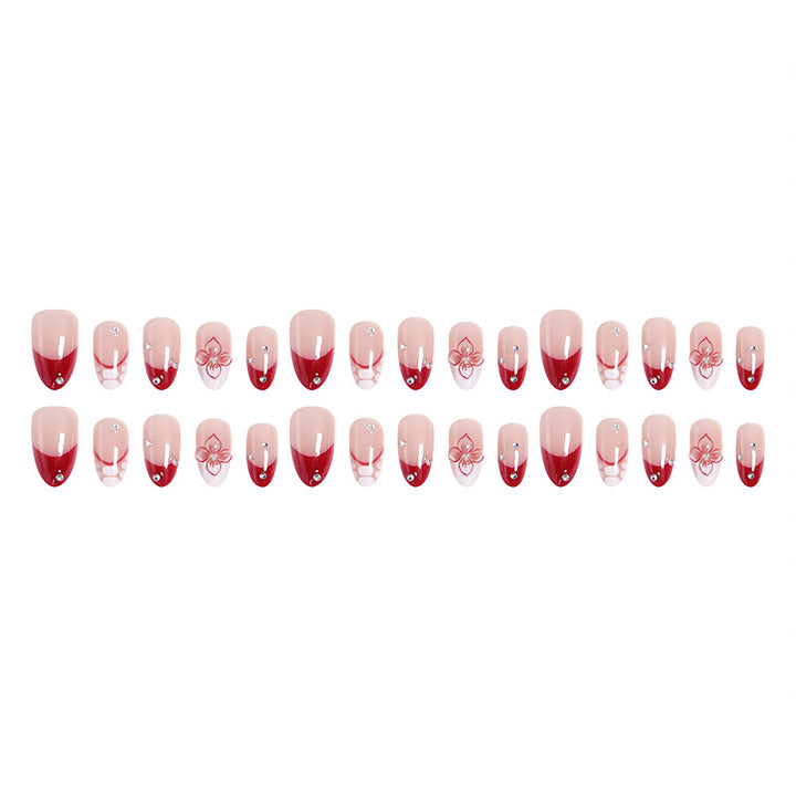 Artificial nails with floral and glittering accents Kalsten
