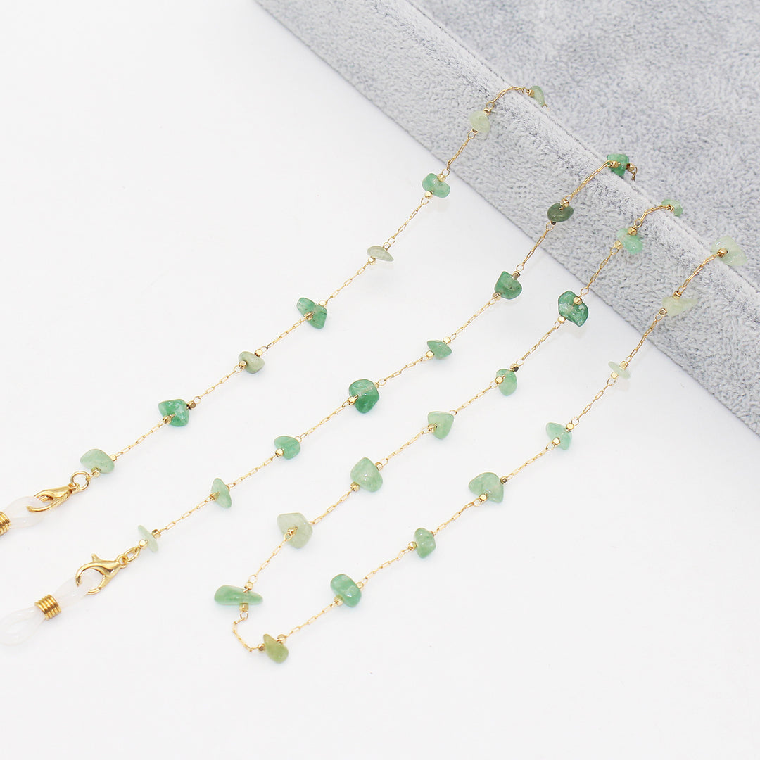 Elegant Crystal-Embellished Eyewear Chain Kalsten