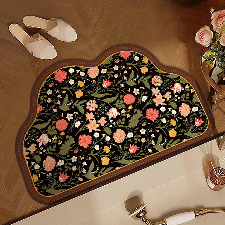 Floral Patterned Area Mat