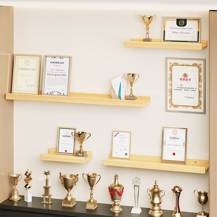 Wall-Mounted Floating Display Shelf Lacquered High-Gloss MDF