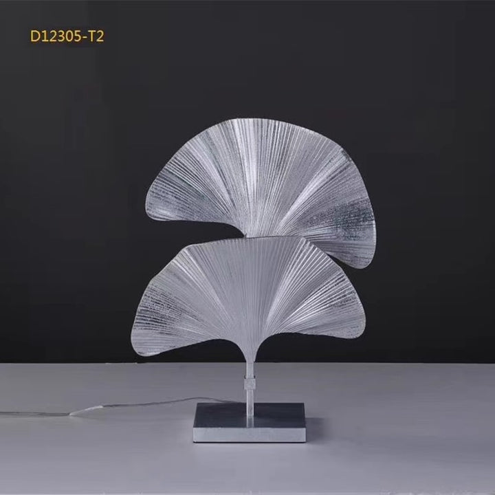 Artistic Table Lamp with Ginkgo Leaf Design