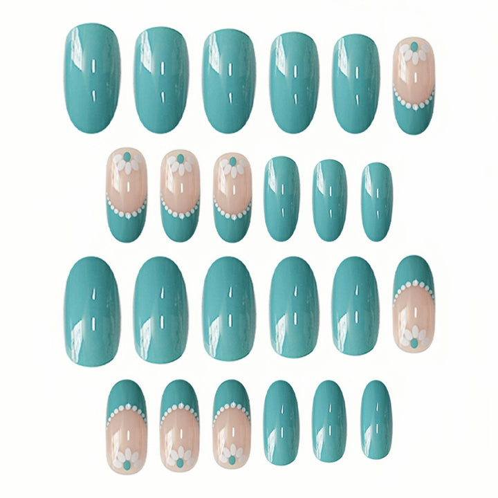 Decorative Floral Gel Press-On Nails Kalsten