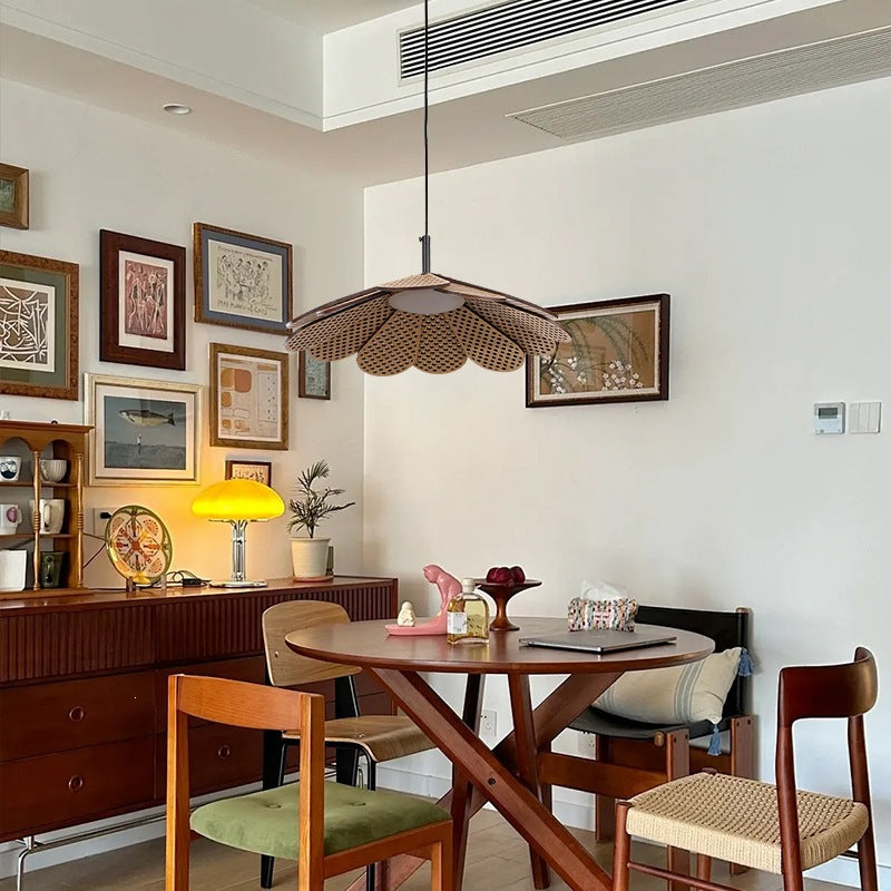 Artistic Wooden Hanging Pendant Light