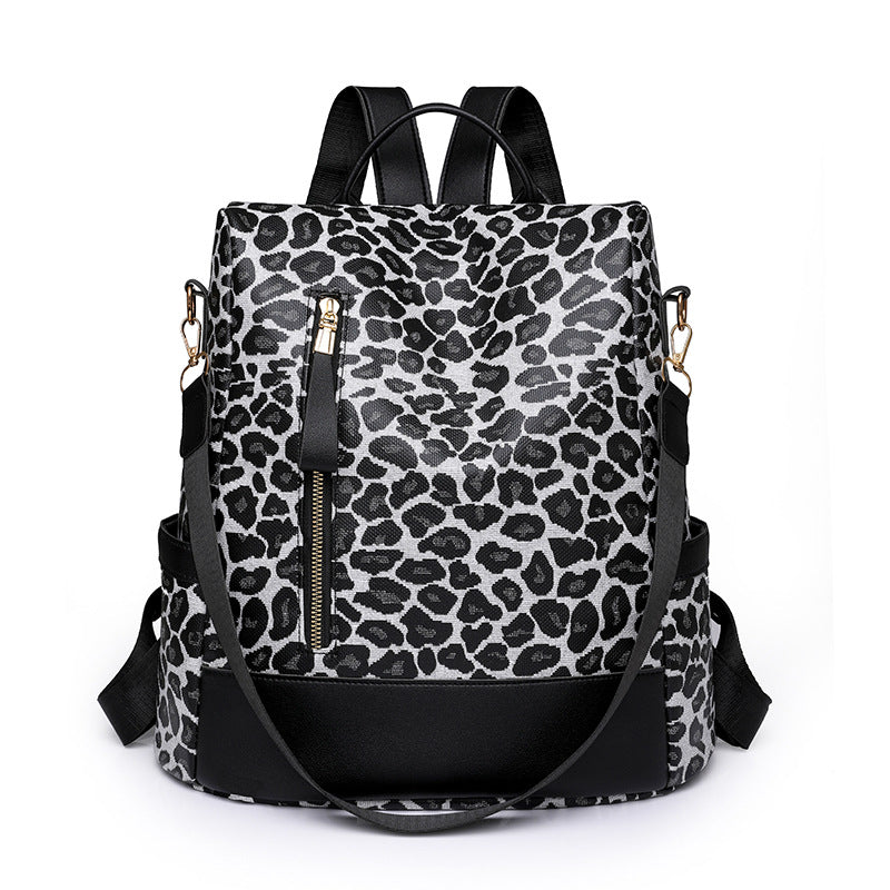 Chic Animal Print Convertible Backpack