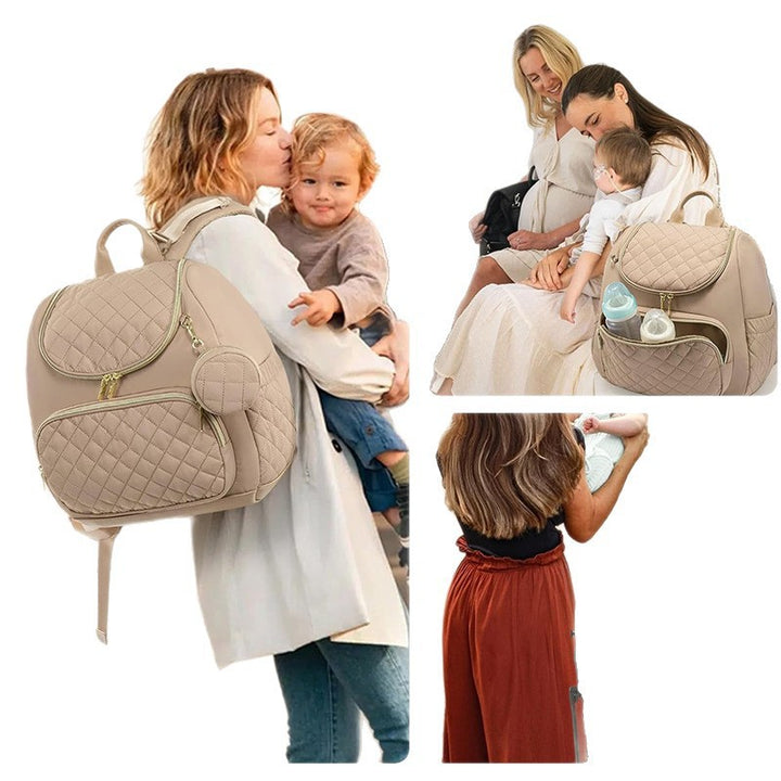 Elegant Quilted Backpack with Practical Compartments Kalsten
