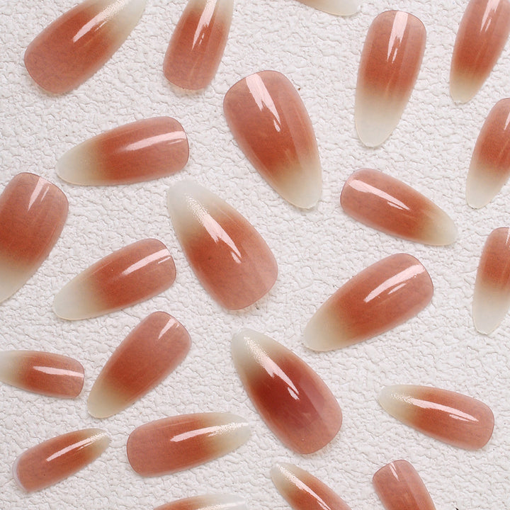 Elegant Ombre Almond Press-On Nails Kalsten