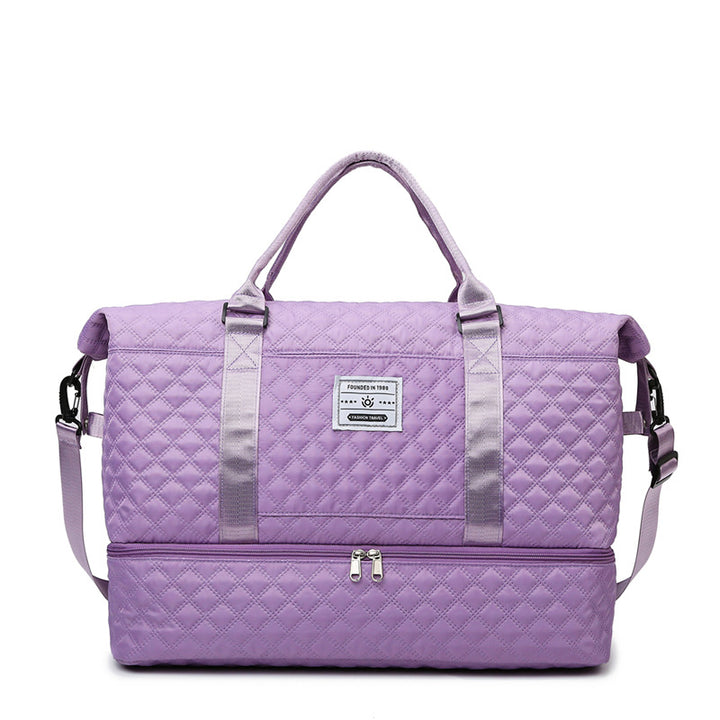 Multi-Pocket Quilted Duffle Bag