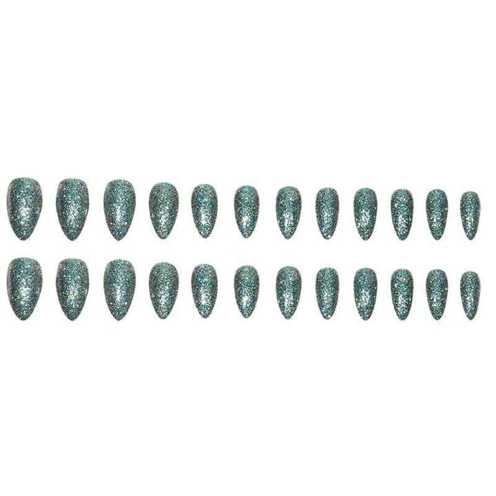 Glittery Acrylic Stiletto Press-On Nails Kalsten