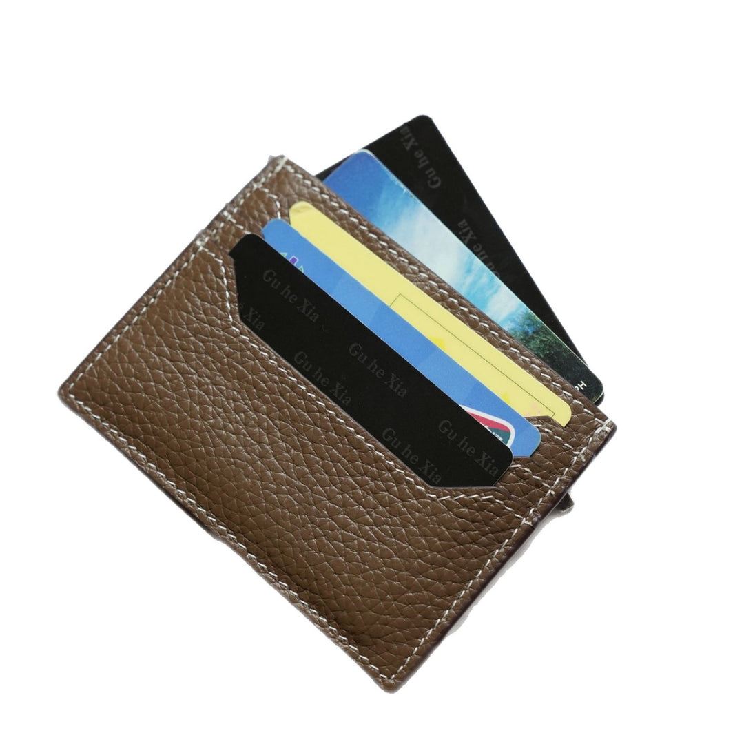 Textured Leather Card Wallet