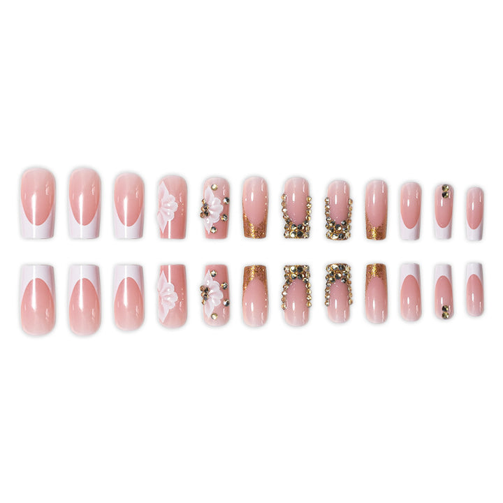 Luxurious Rhinestone Embellished Nail Extensions Kalsten