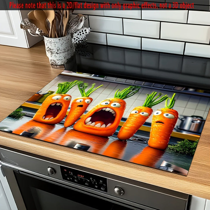 Playful Vegetable-Themed Kitchen Mat