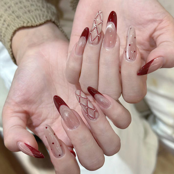 Glossy Decorative Press-On Nails Set Kalsten