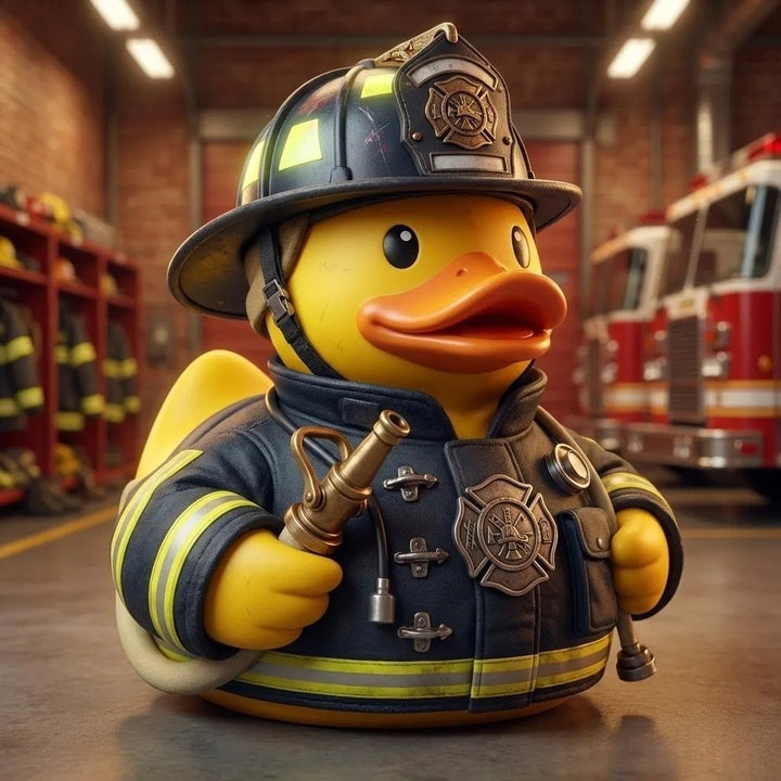 Decorative figure Fire brigade rubber duck Kalsten