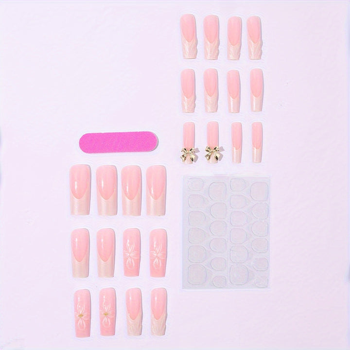 Artificial nail set with floral details Kalsten