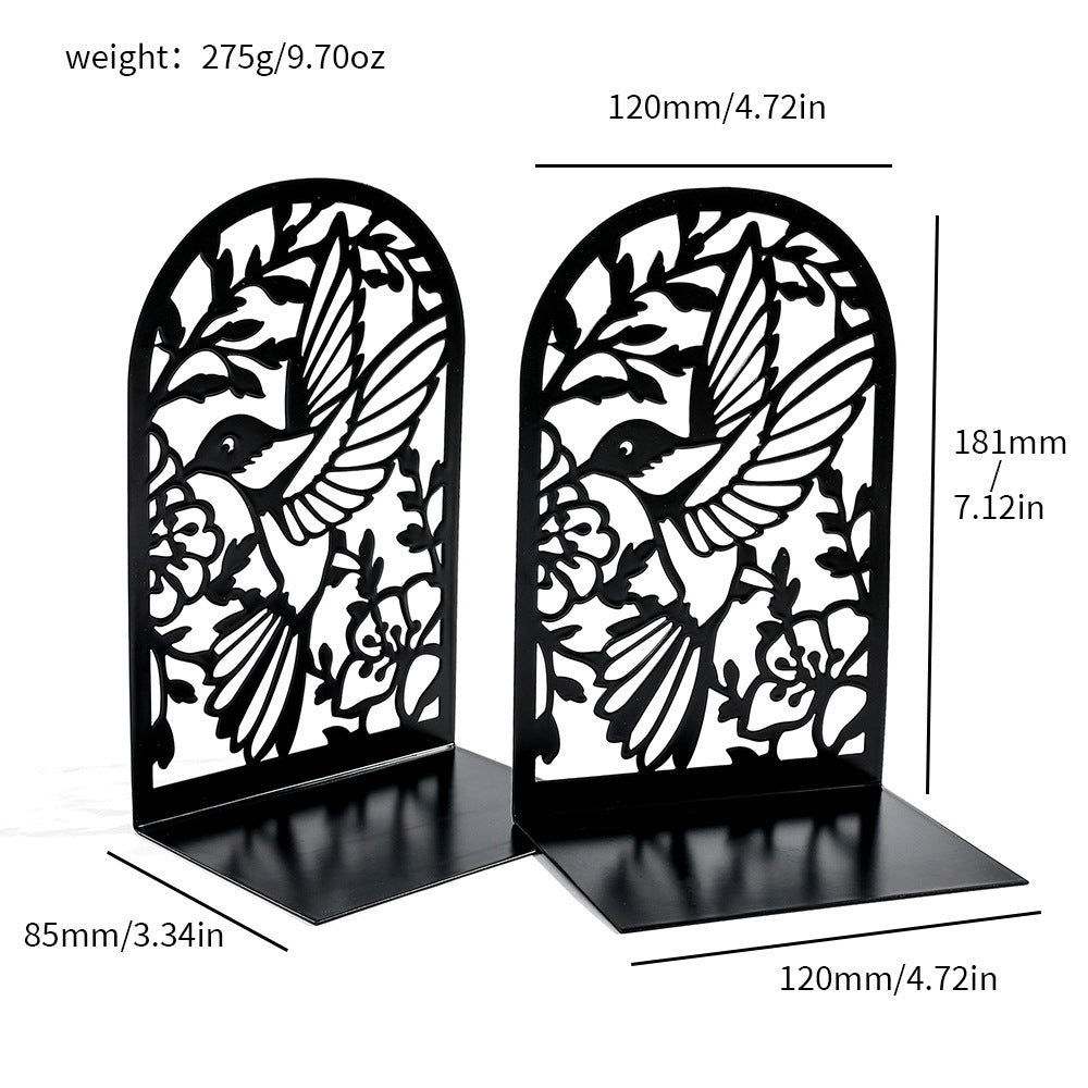 Decorative Metal Hummingbird Bookends