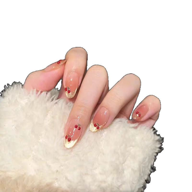 Decorative Press-On Nail Set with Whimsical Bow Designs Kalsten