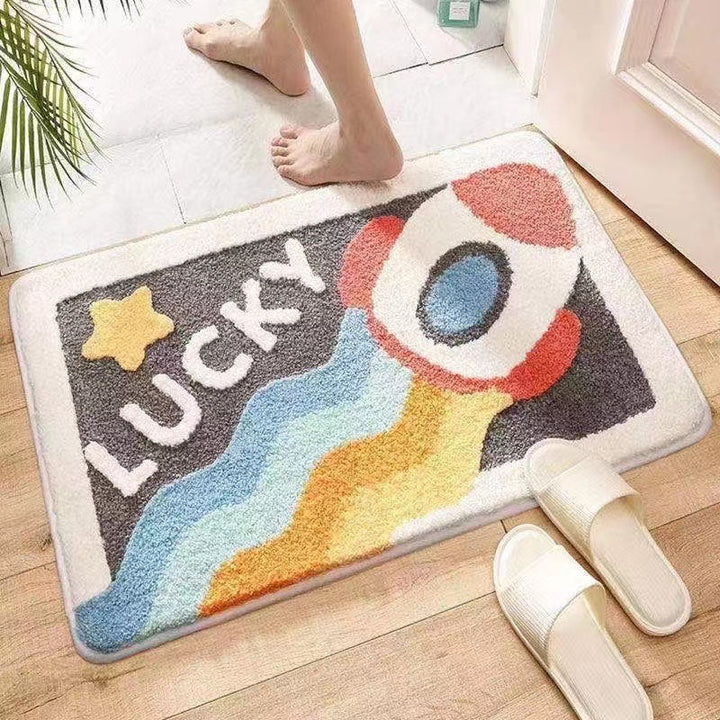 Playful Cat-Themed Bath Mat