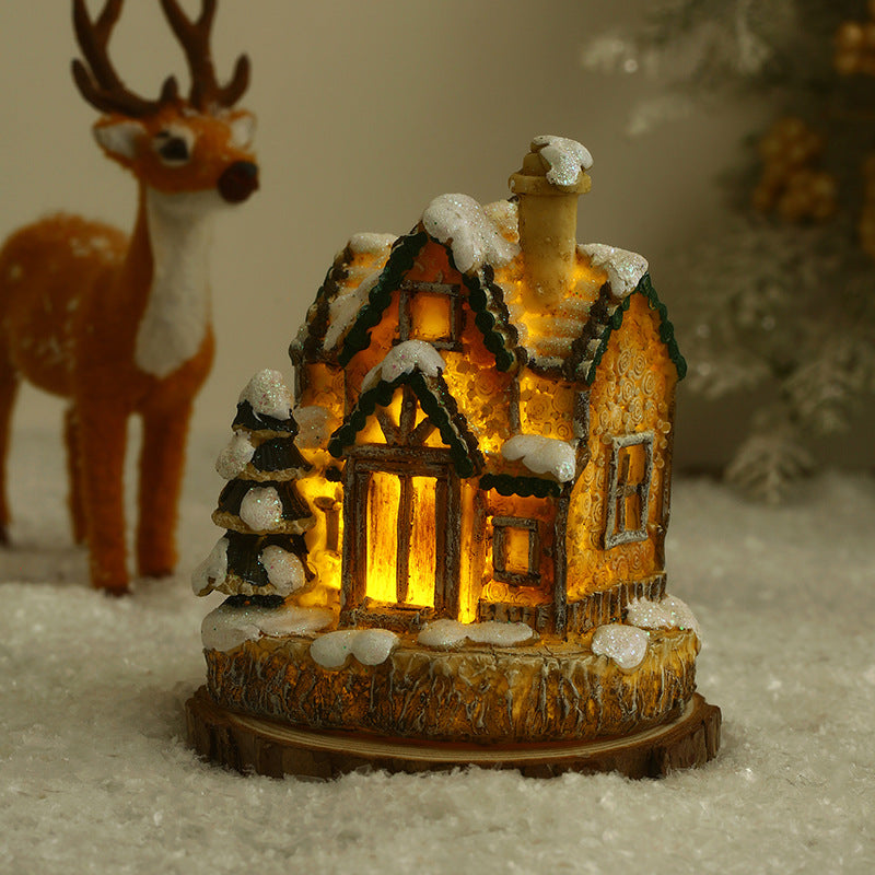 Illuminated Christmas village made of ceramic Kalsten
