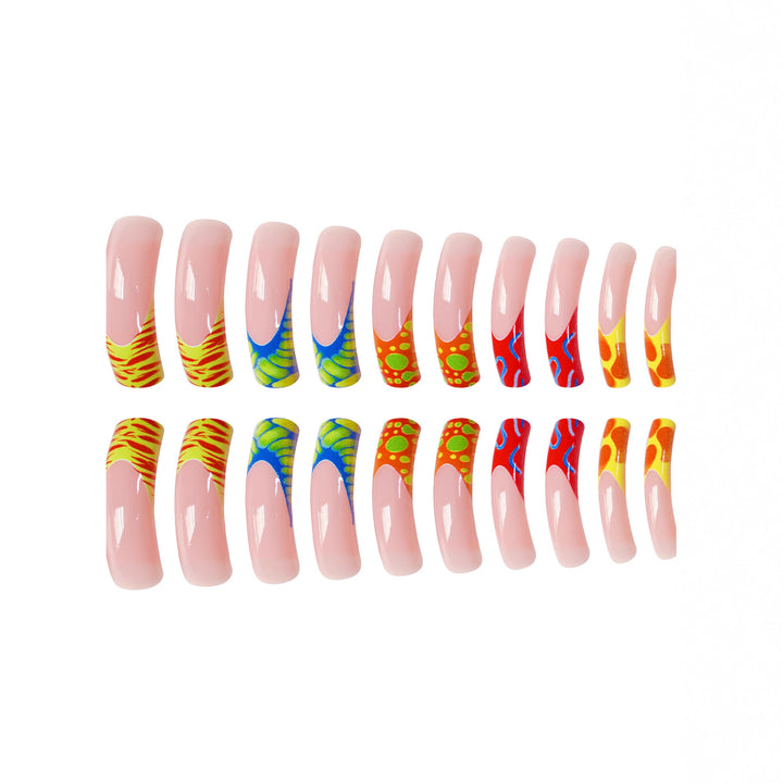 Glamorous 3D Long Stiletto Press-On Nails Kalsten