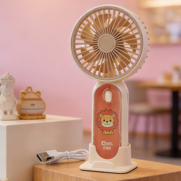 Ladies Portable Mini USB Fan with Animal Lion Design Kalsten