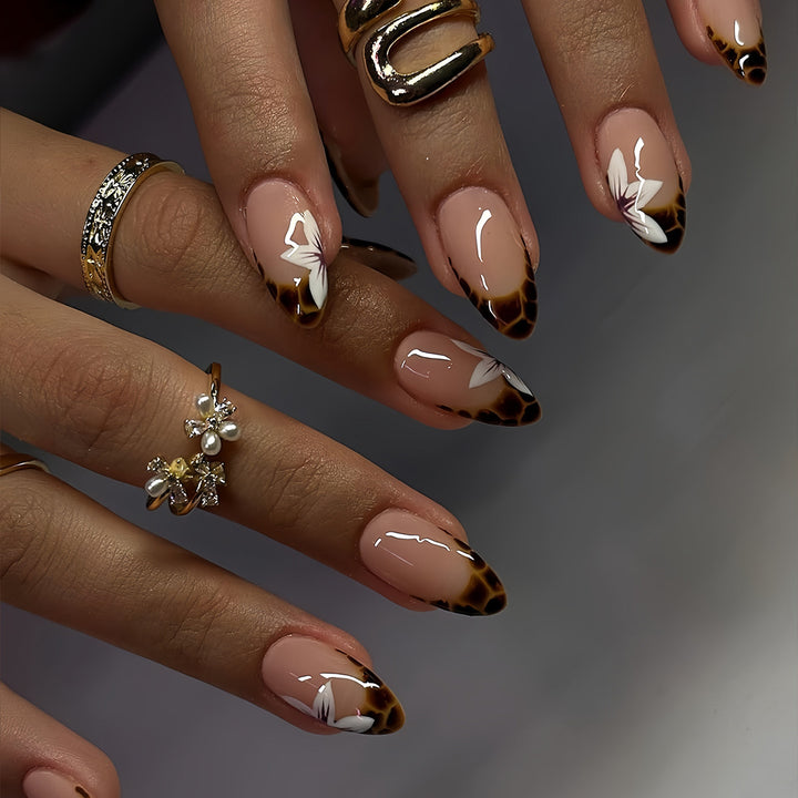 Artistic Floral Ombre Press-On Nails Kalsten