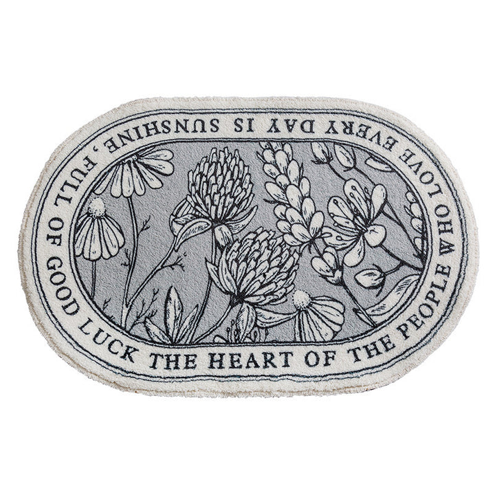 Floral Emblazoned Area Mat Kalsten