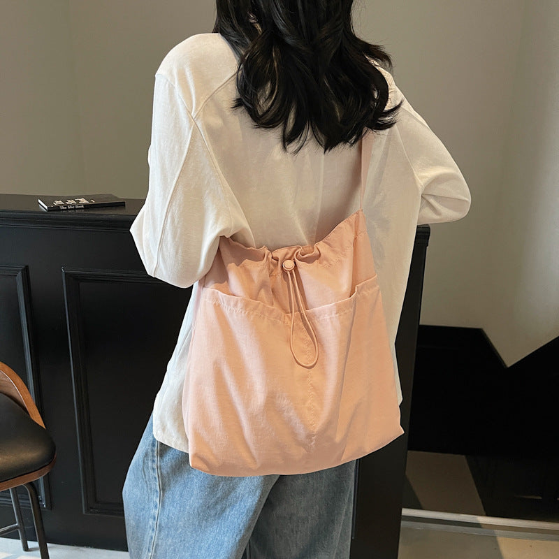 Drawstring Closure Utility Shoulder Bag