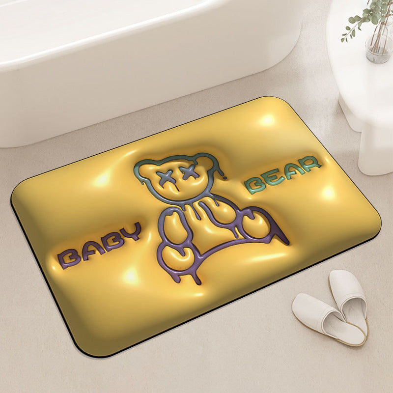 Cozy Cartoon Theme Bath Mat