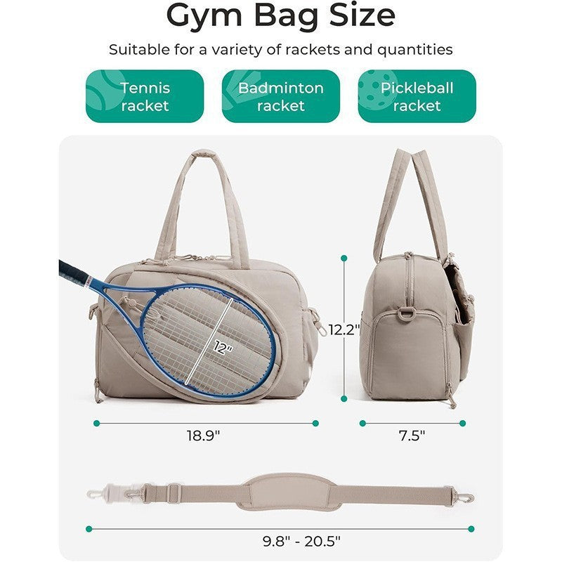 Sporty Tennis Bag with Multiple Compartments and Carrying Options Kalsten
