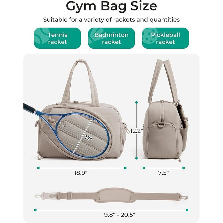 Sporty Tennis Bag with Multiple Compartments and Carrying Options Kalsten