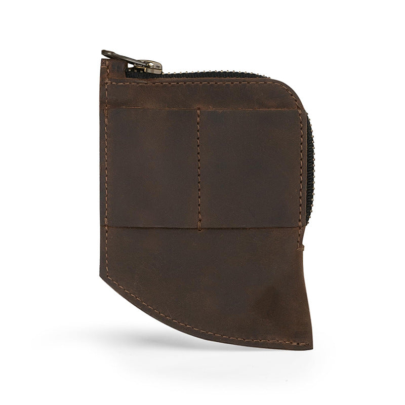 Compact Zippered Leather Cardholder Wallet Kalsten