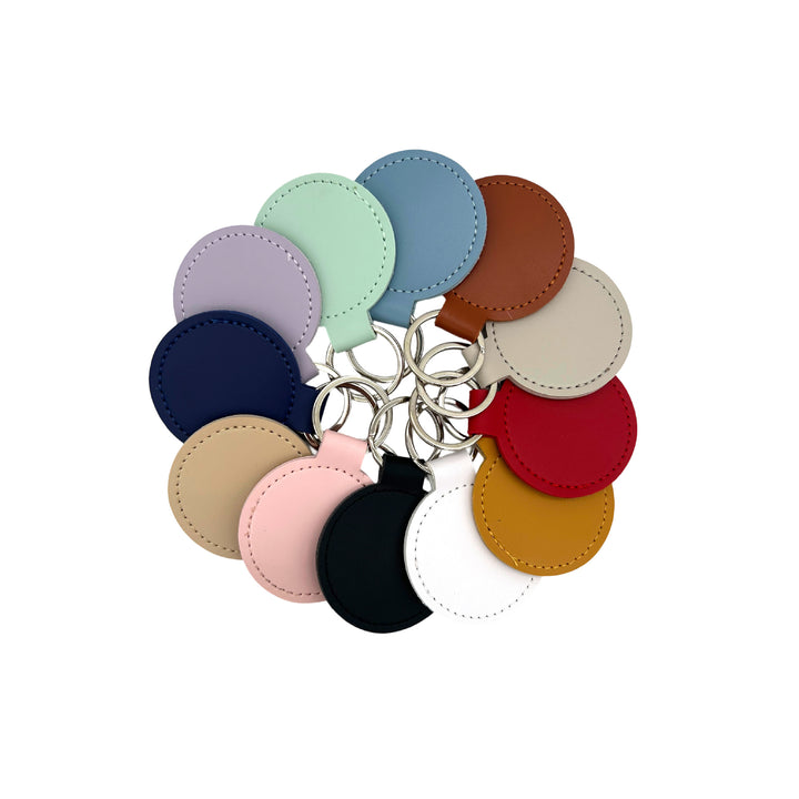 Premium Leather Round Keychain Kalsten