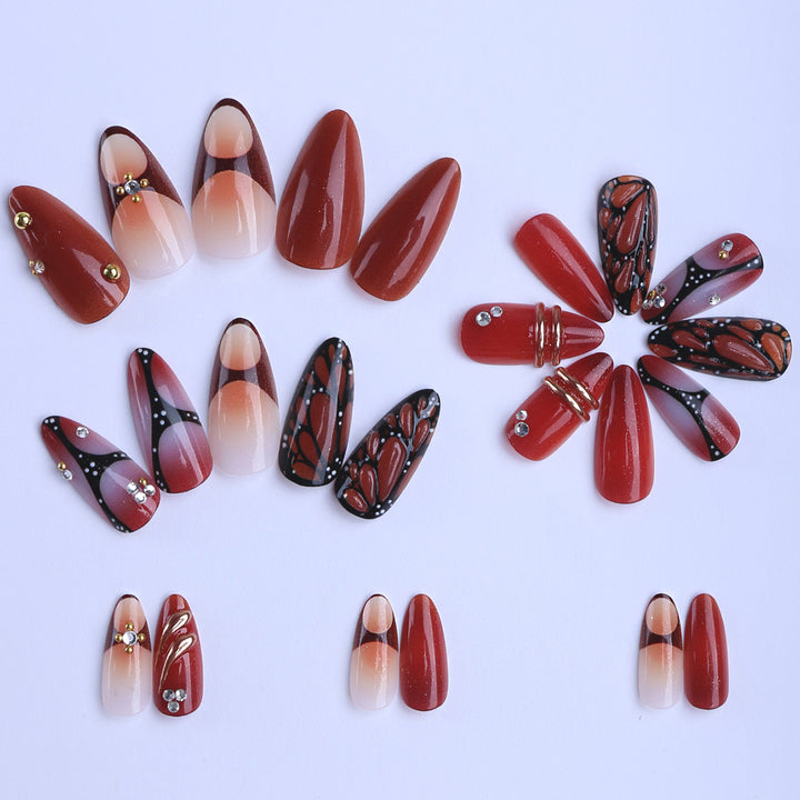 Artificial Nails with Luxurious Decorations Kalsten