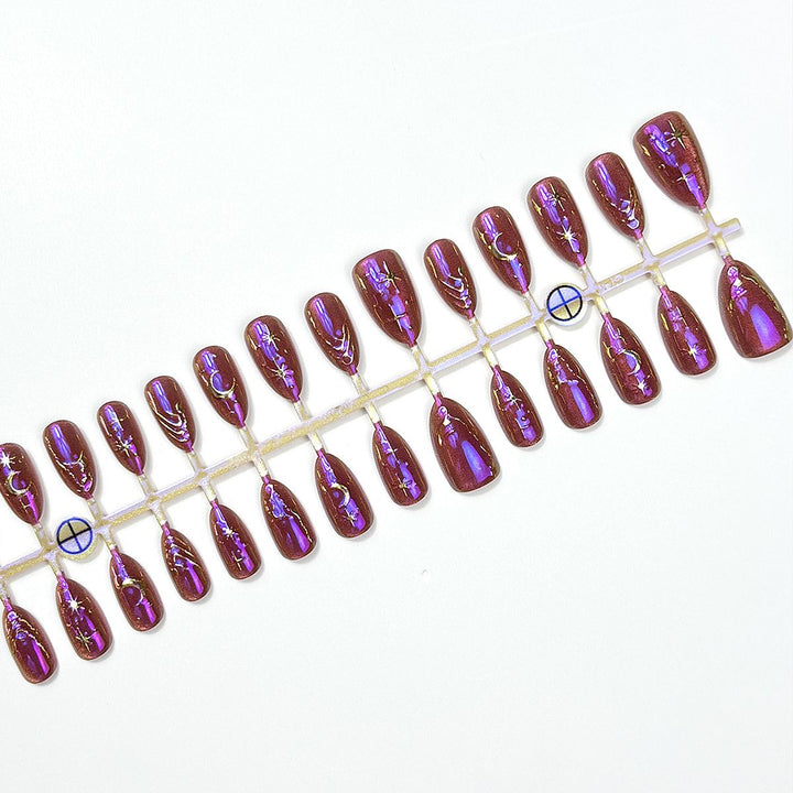 Decorative Press-On Nail Set with Unique Designs Kalsten