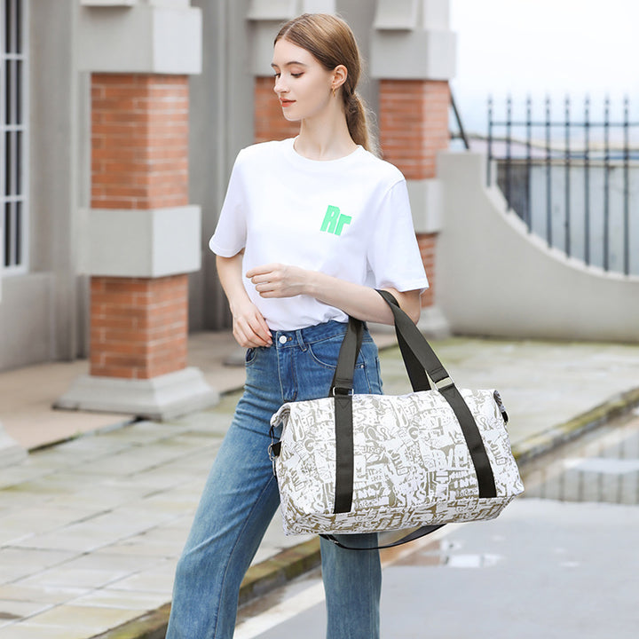 Graphic Patterned Sports Duffel Bag Kalsten