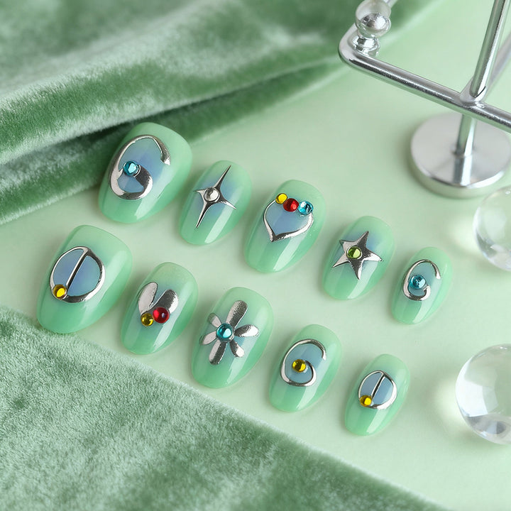 Artistic Embellished Nail Art Kalsten
