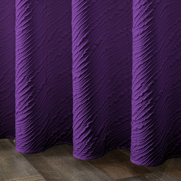 Textured Leaf Motif Shower Curtain Kalsten