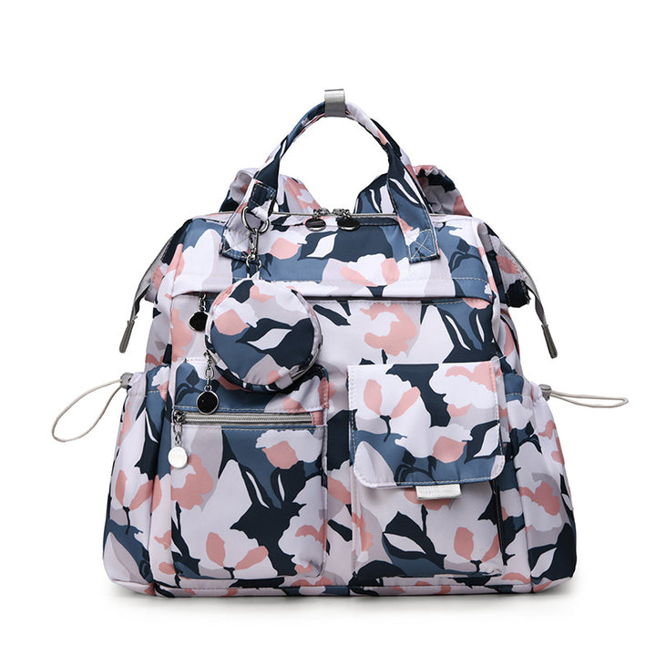 Multi-Pocket Floral Design Backpack Kalsten