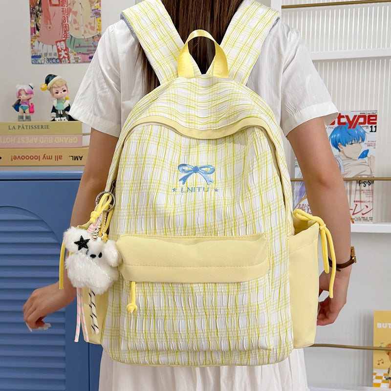 Checked Patterned Casual Backpack Kalsten