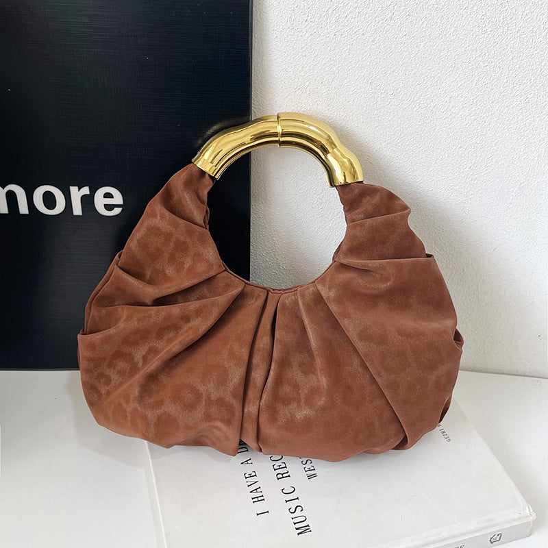 Modern Pleated Handheld Tote Bag
