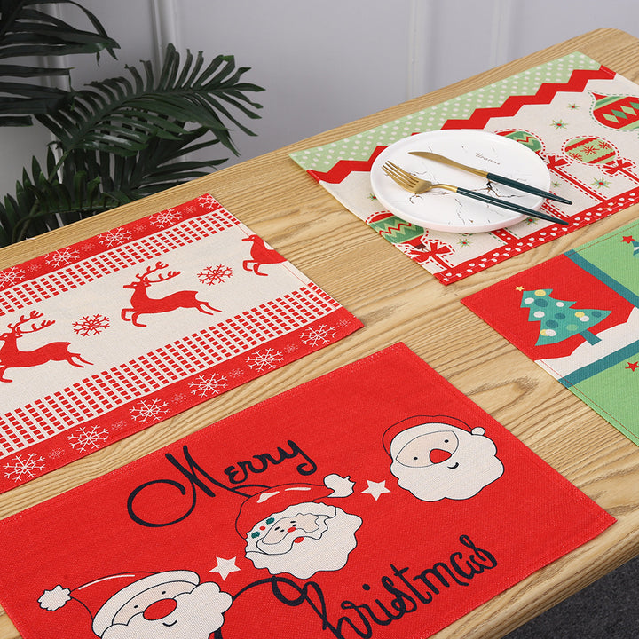 Christmas place mats with festive Santa motif Kalsten